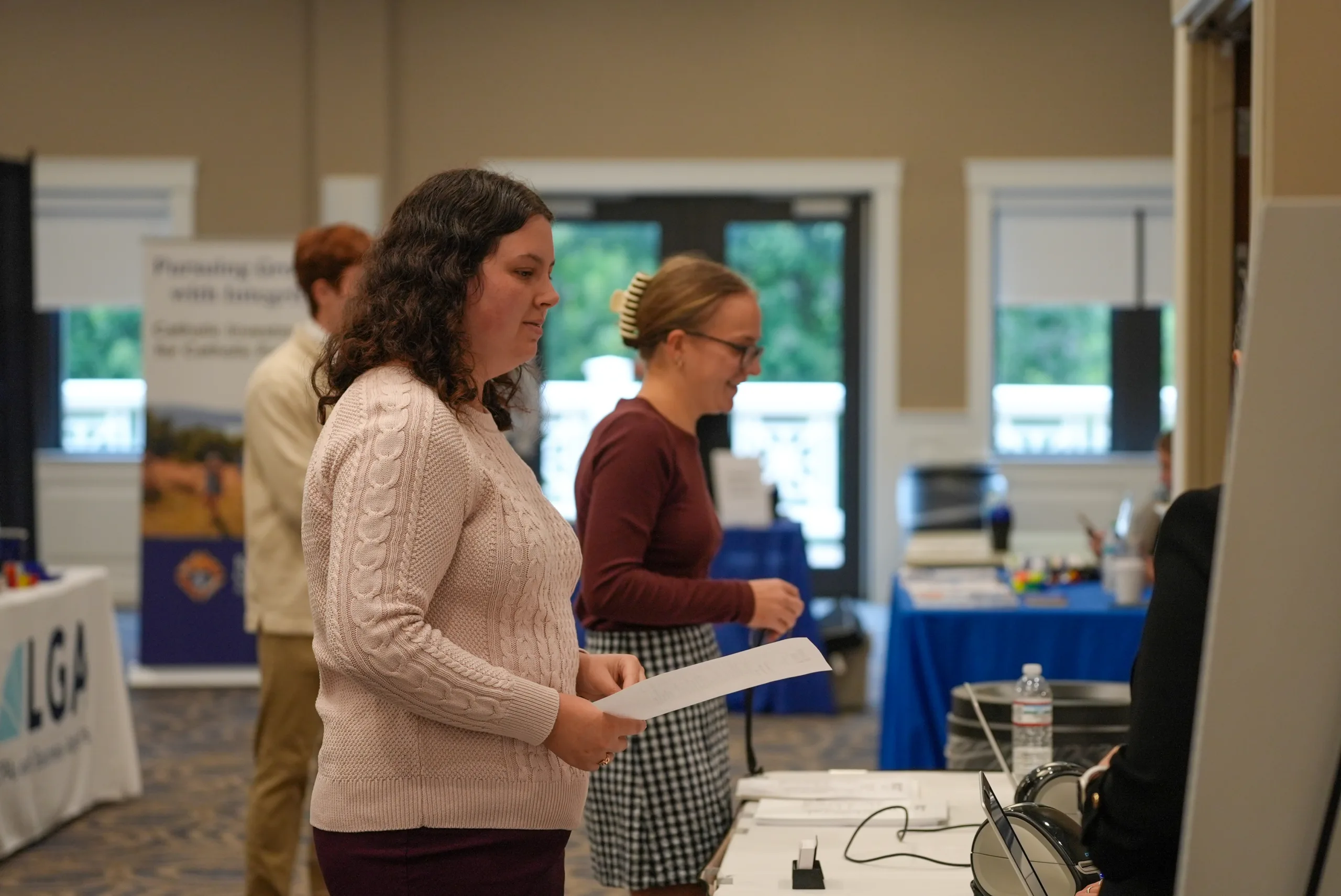 Students at the career fair