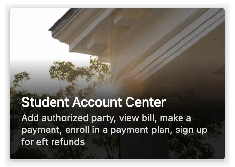 Student Account Center