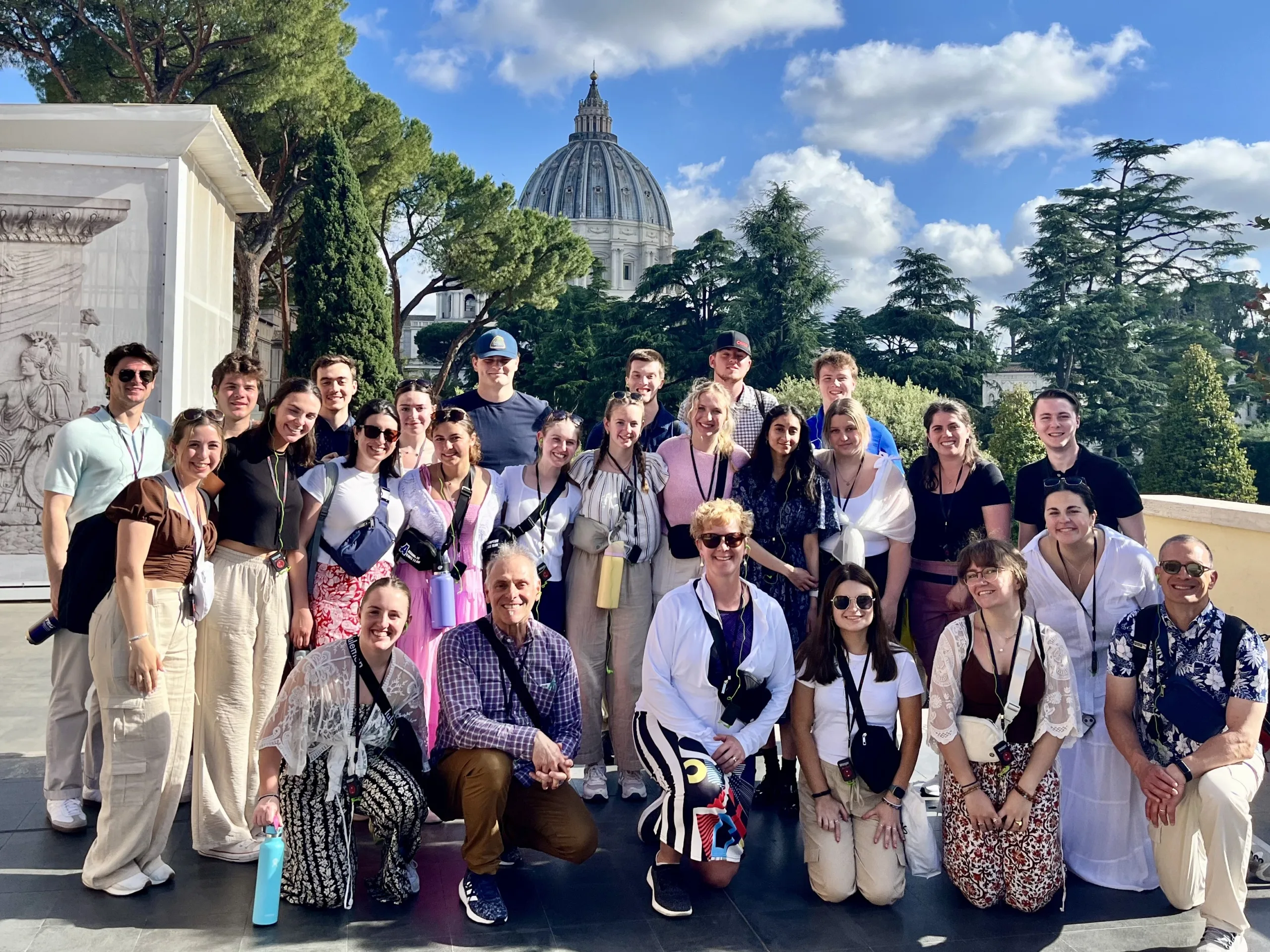 SOPHIA students and faculty mentors on the capstone trip to Rome in May 2024.