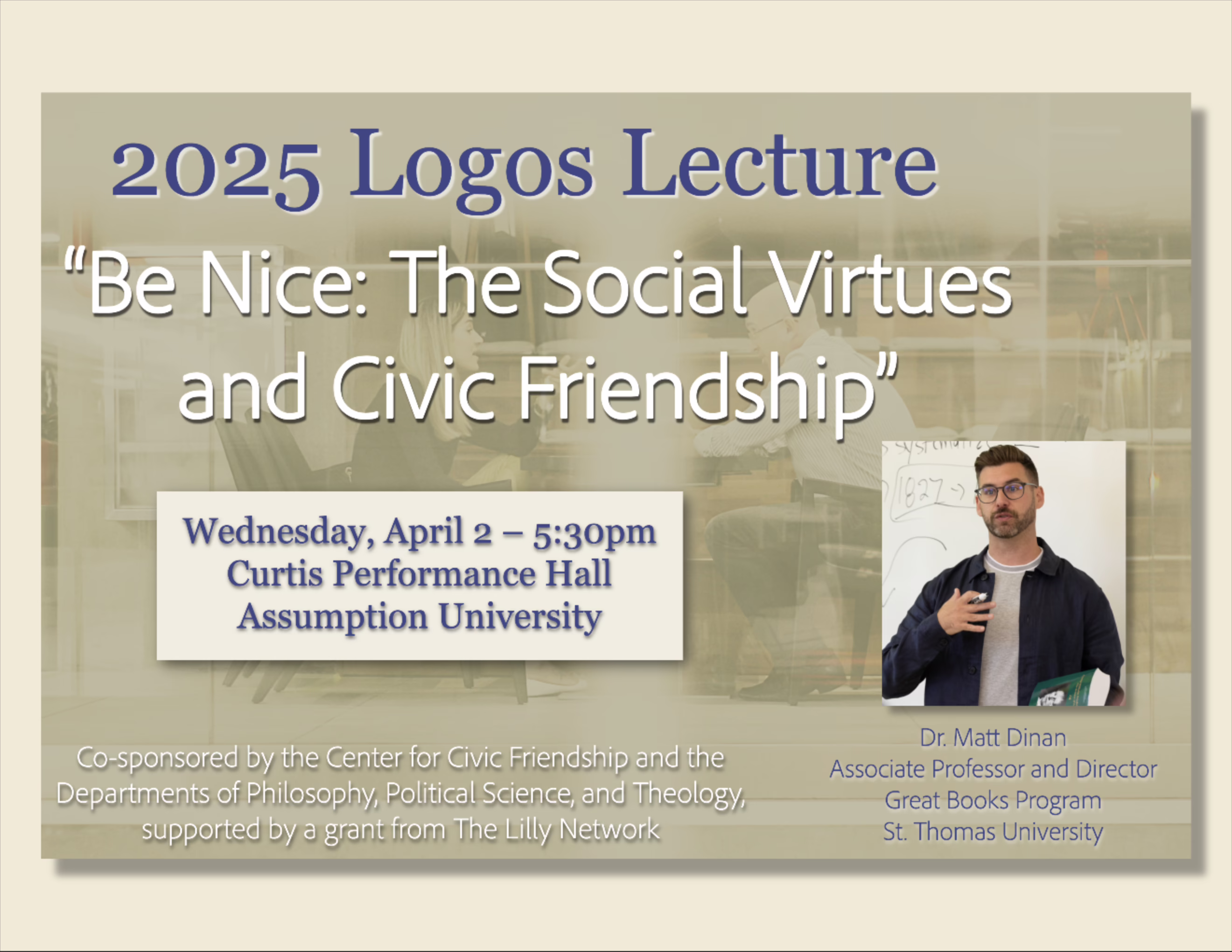 2025 Logos lecture flyer